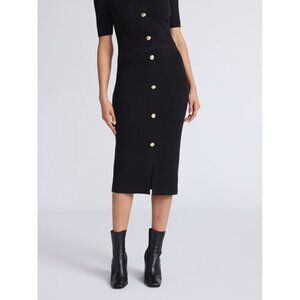 Sofia Vergara Women's Pull On Sweater Skirt, Size XL 16-18), Knit, Sheath, Black